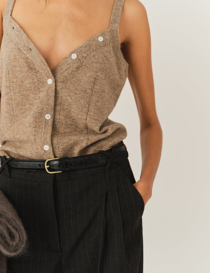 Como Bustier Top Beige Melange 6 / Beige Melange