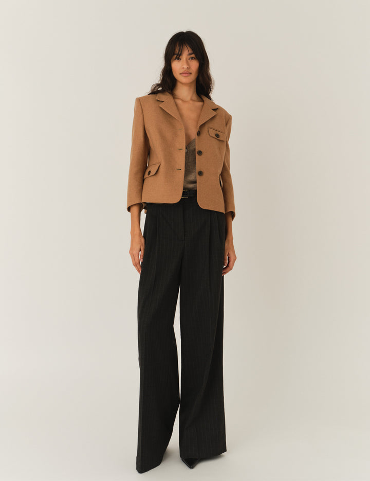 Mitch Fitted Jacket Camel 6 / Camel
