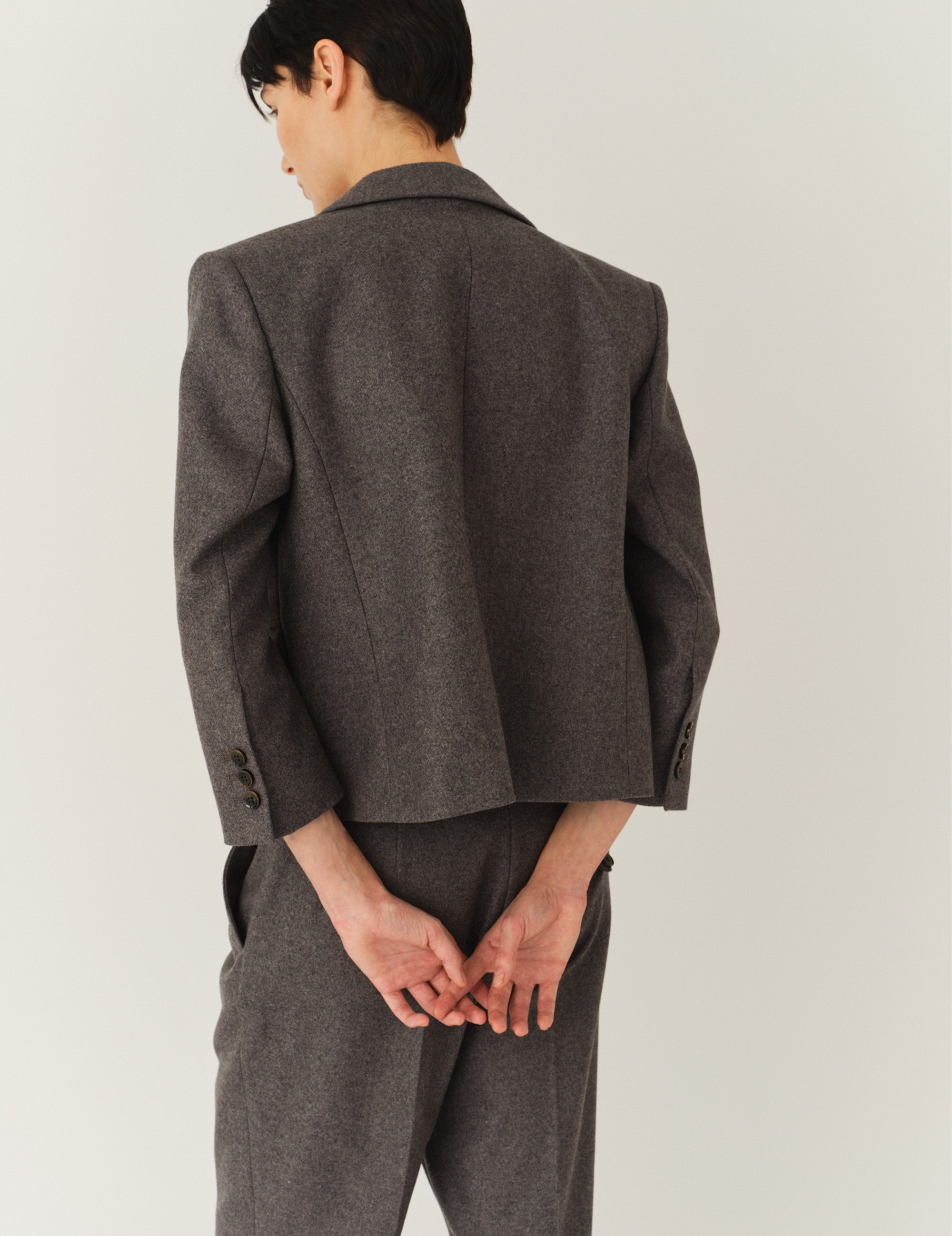 Mitch Fitted Jacket Grey Melange 6 / Grey Melange