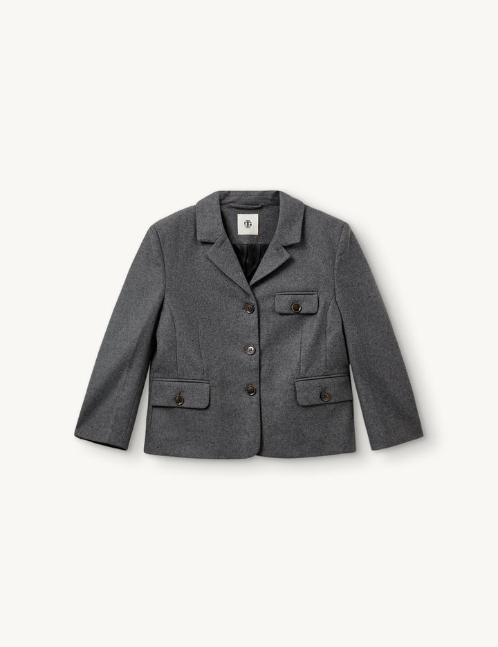 Mitch Fitted Jacket Grey Melange 6 / Grey Melange