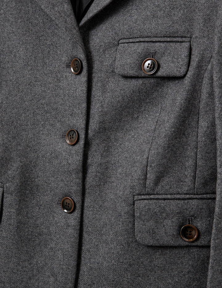 Mitch Fitted Jacket Grey Melange 6 / Grey Melange