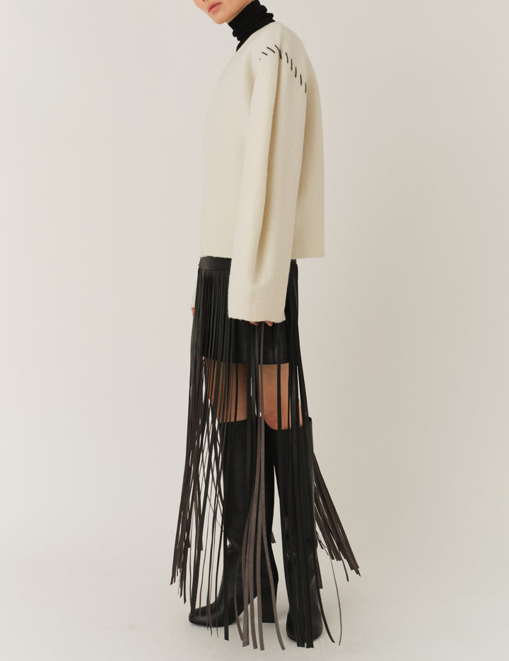 Brooklyn Fringe Skirt Black 6 / Black
