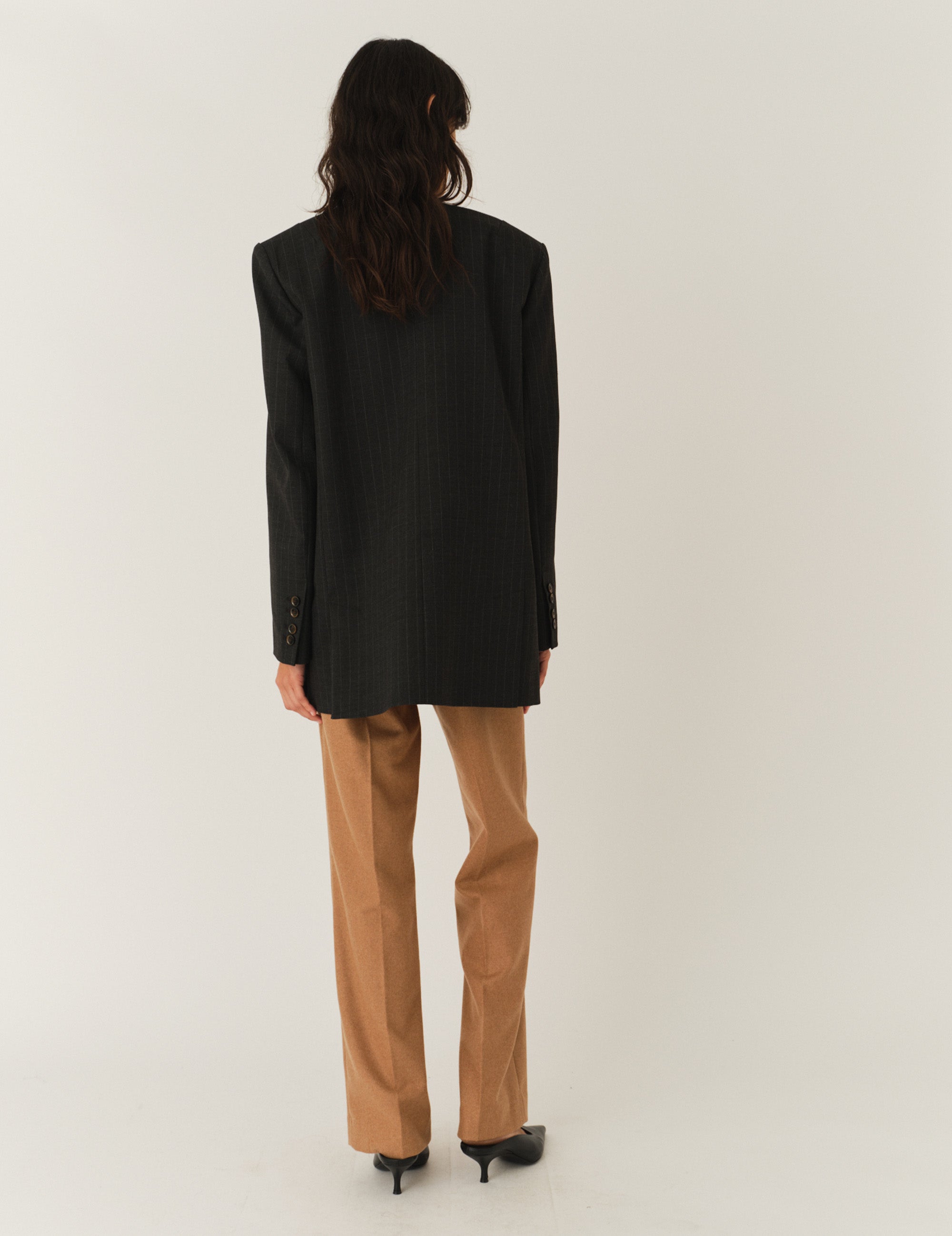 Andora Blazer Dark Grey Pinstripe 6 / Dark Grey Pinstripe