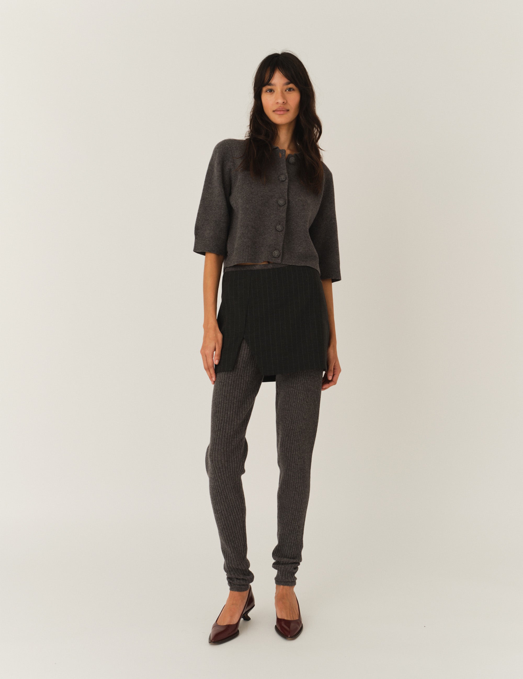 Andora Double Mini Dark Grey Pinstripe 6 / Dark Grey Pinstripe