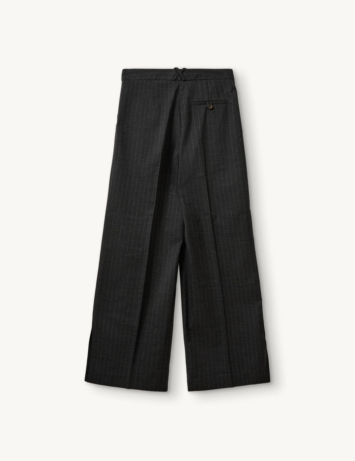 Andora Wide Pants Dark Grey Pinstripe 6 / Dark Grey Pinstripe