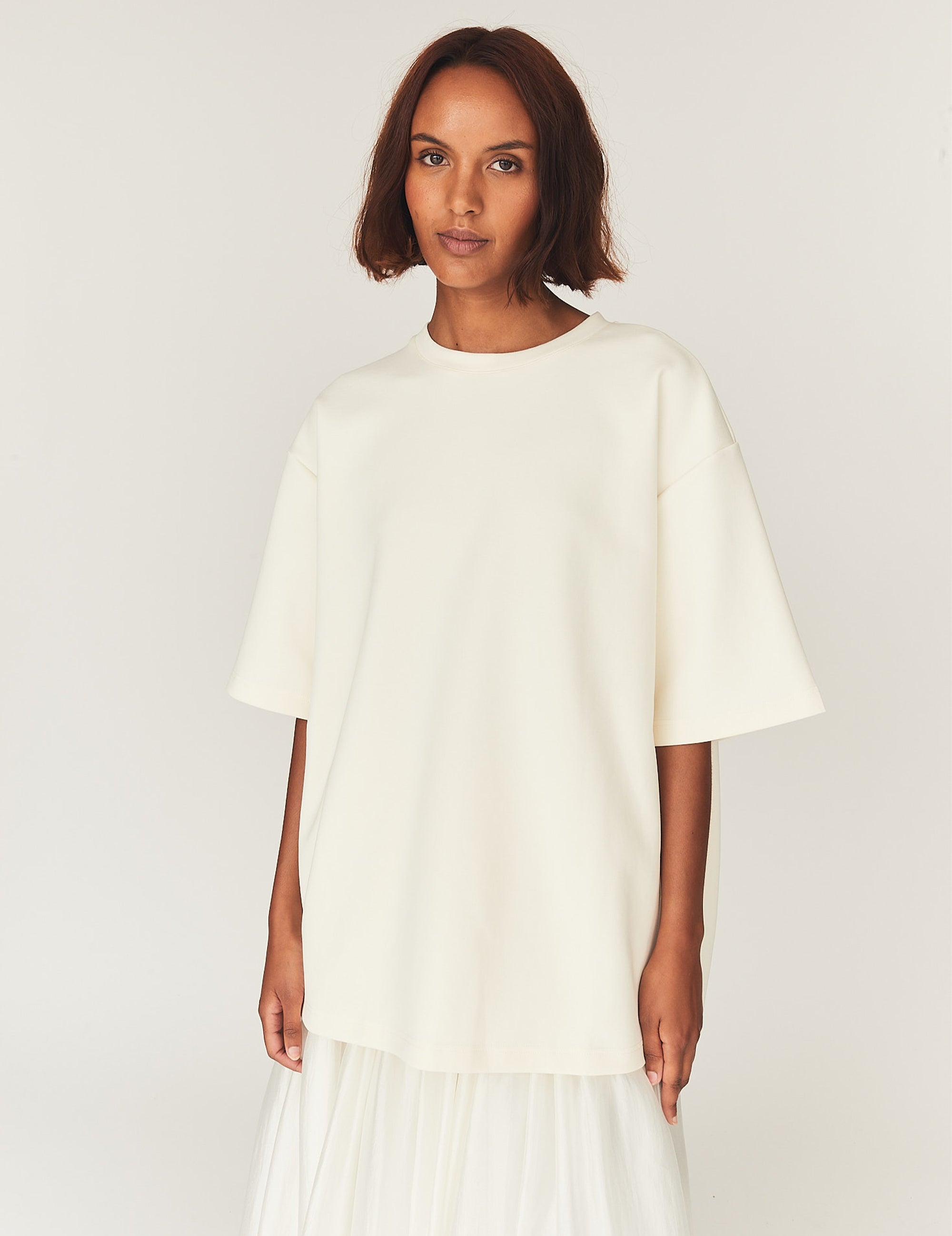 TG Bow Tee Cream OS / Cream