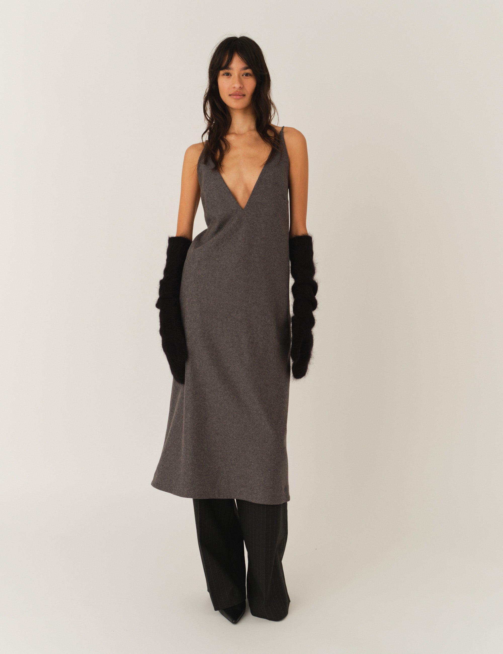 Mitch Dress Grey Melange 6 / Grey Melange