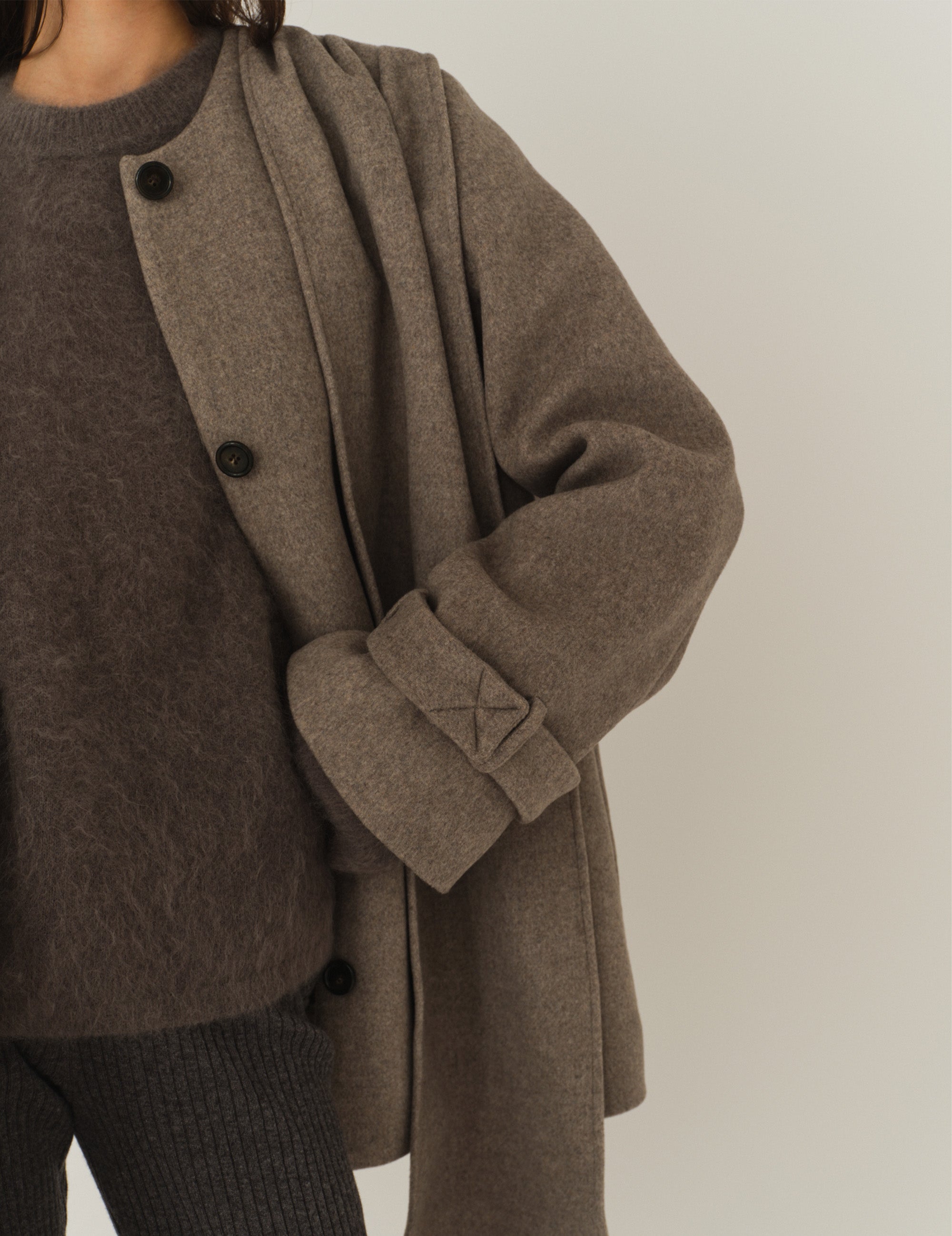 Clooney Coat Cardi Beige Melange 6 / Beige Melange