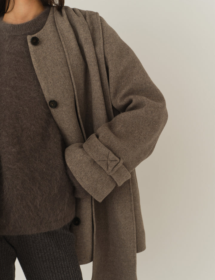 Clooney Coat Cardi Beige Melange 6 / Beige Melange