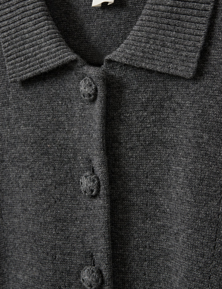 Como Short Cardigan Grey Melange 6 / Grey Melange