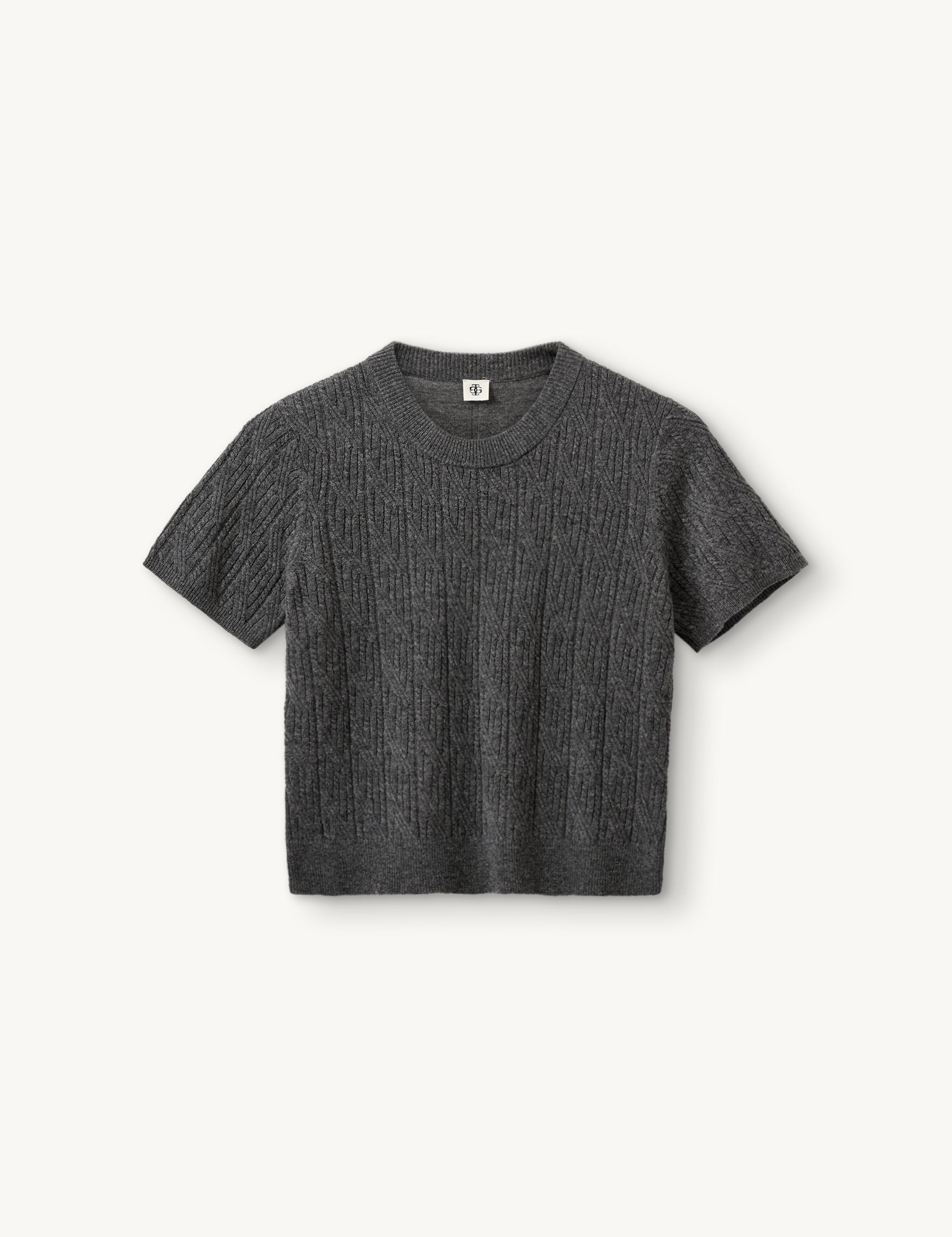 Como Tee Mini Rib Grey Melange 6 / Grey Melange