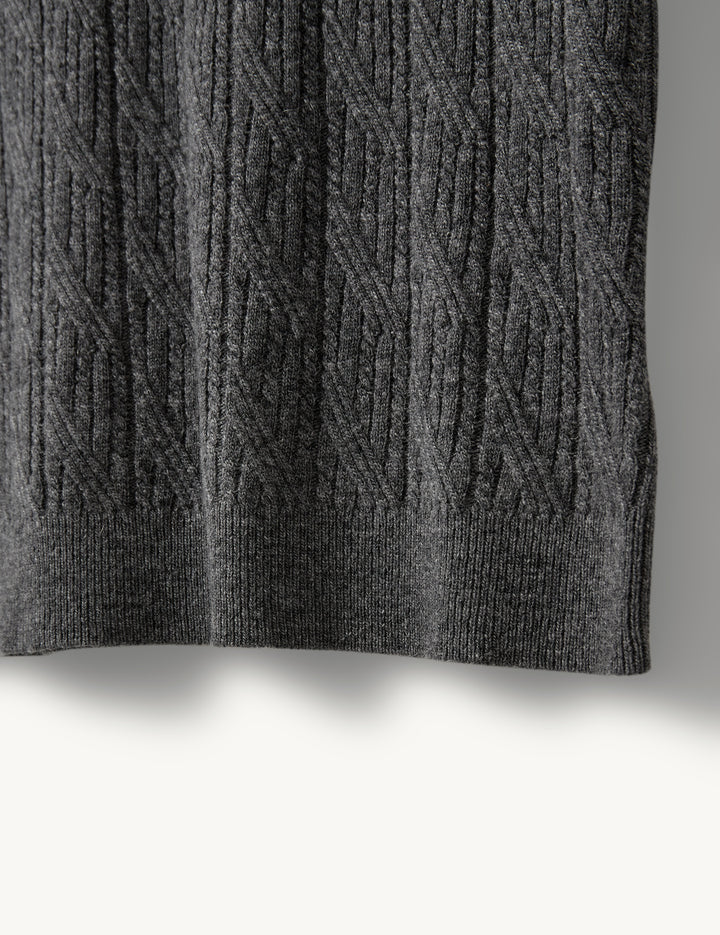 Como Tee Mini Rib Grey Melange 6 / Grey Melange