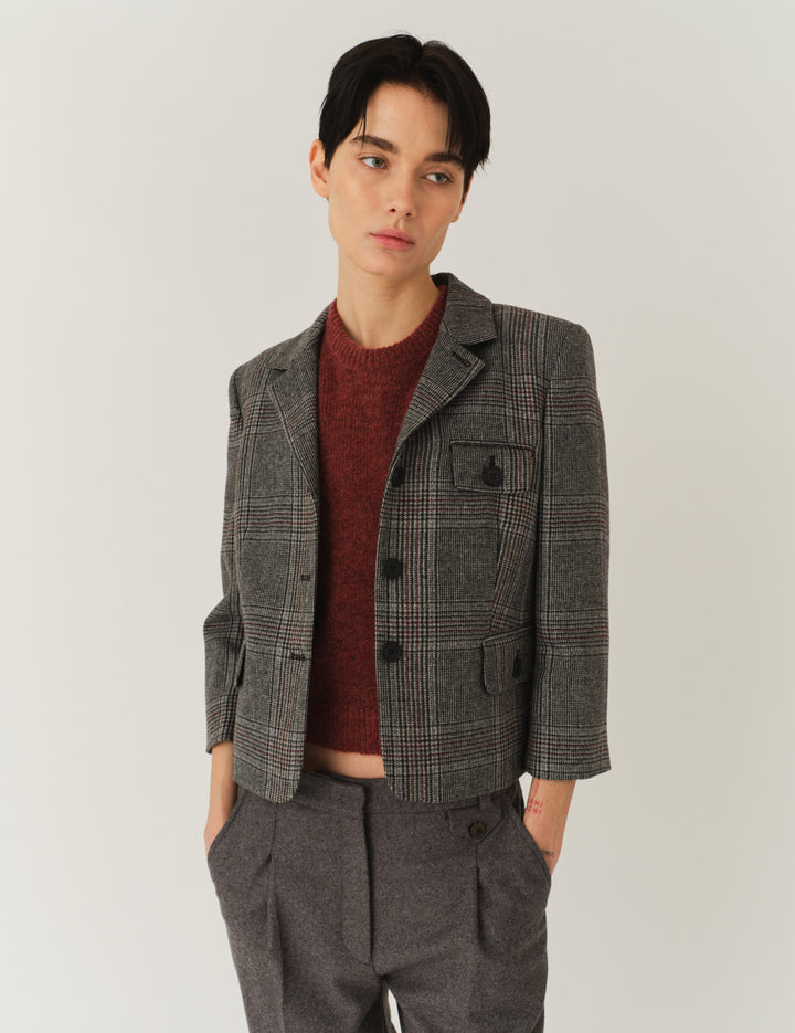 Taylor Fitted Jacket Grey Check 6 / Grey Check