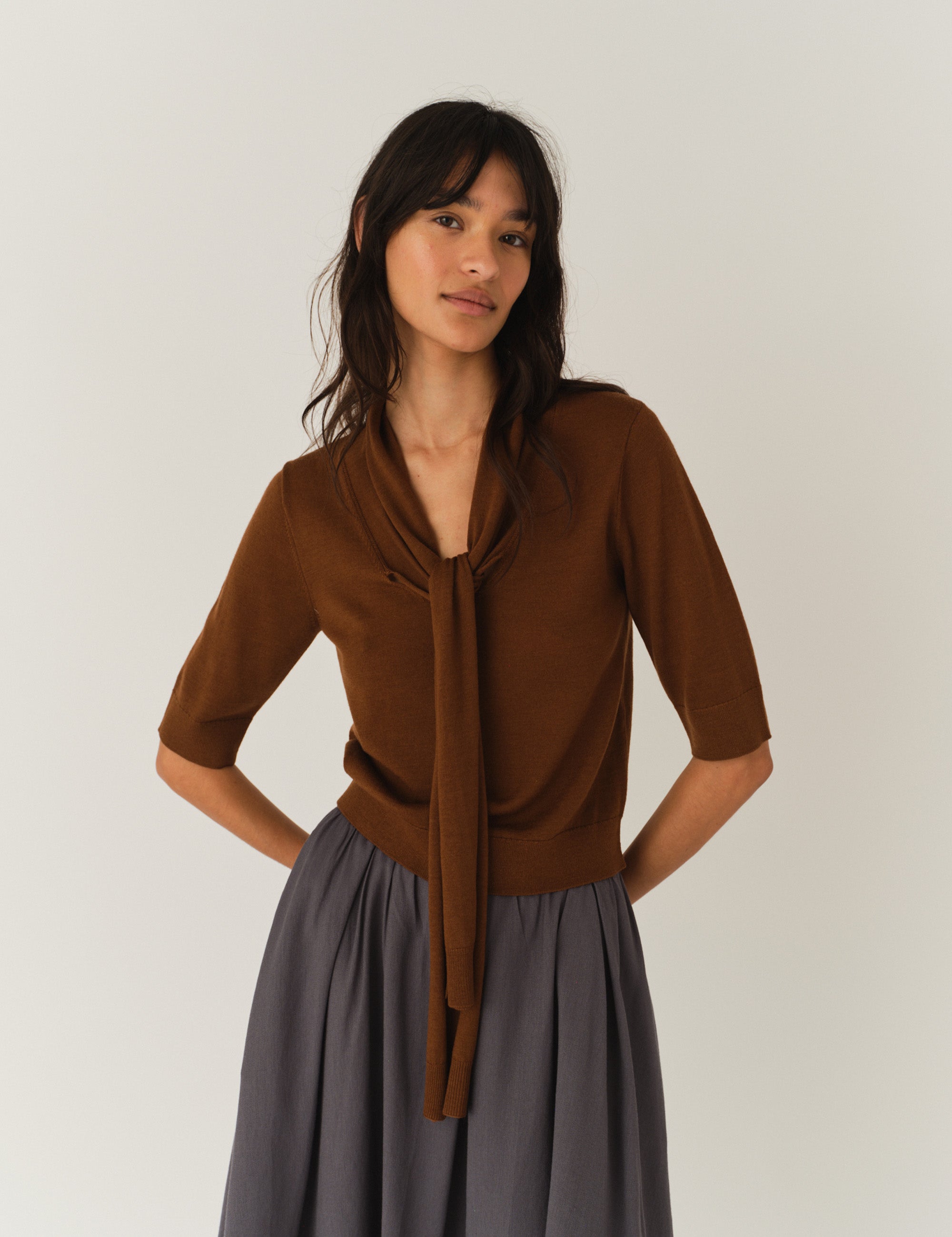 Bergen Scarf Knit Cinnamon 6 / Cinnamon