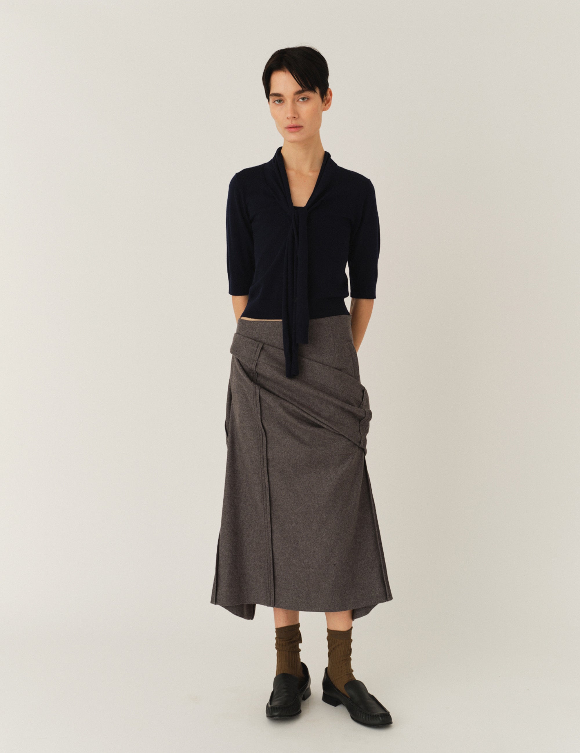 Bergen Scarf Knit Navy 6 / Navy