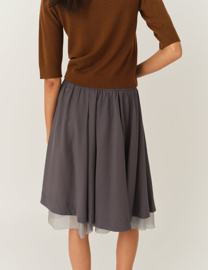 Andrea Midi Skirt Charcoal 6 / Charcoal