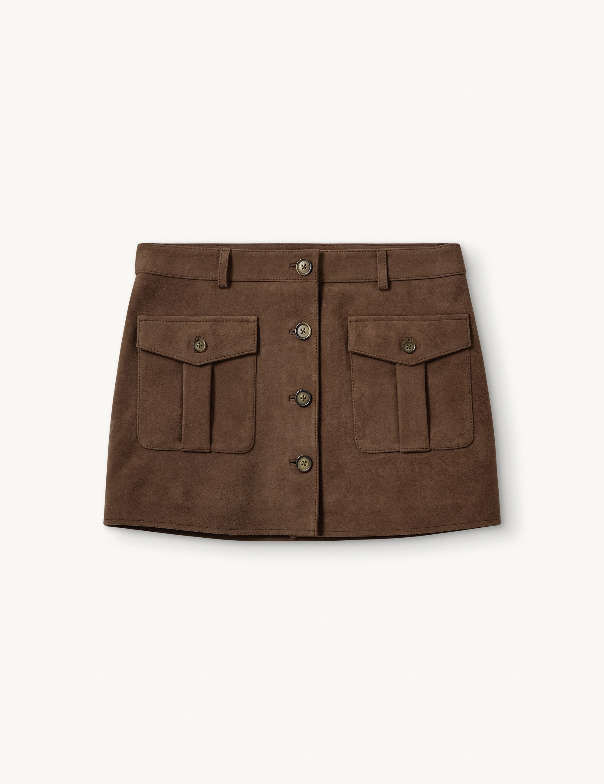 Suede Mini Skirt Acorn