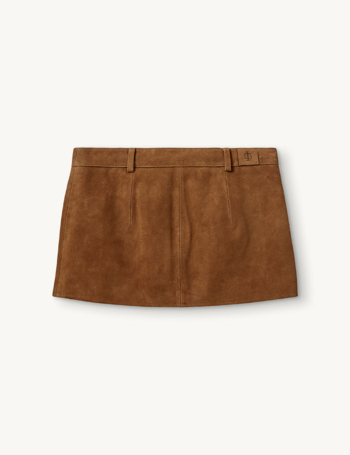 Suede Mini Skirt Hazelnut 6 / Hazelnut