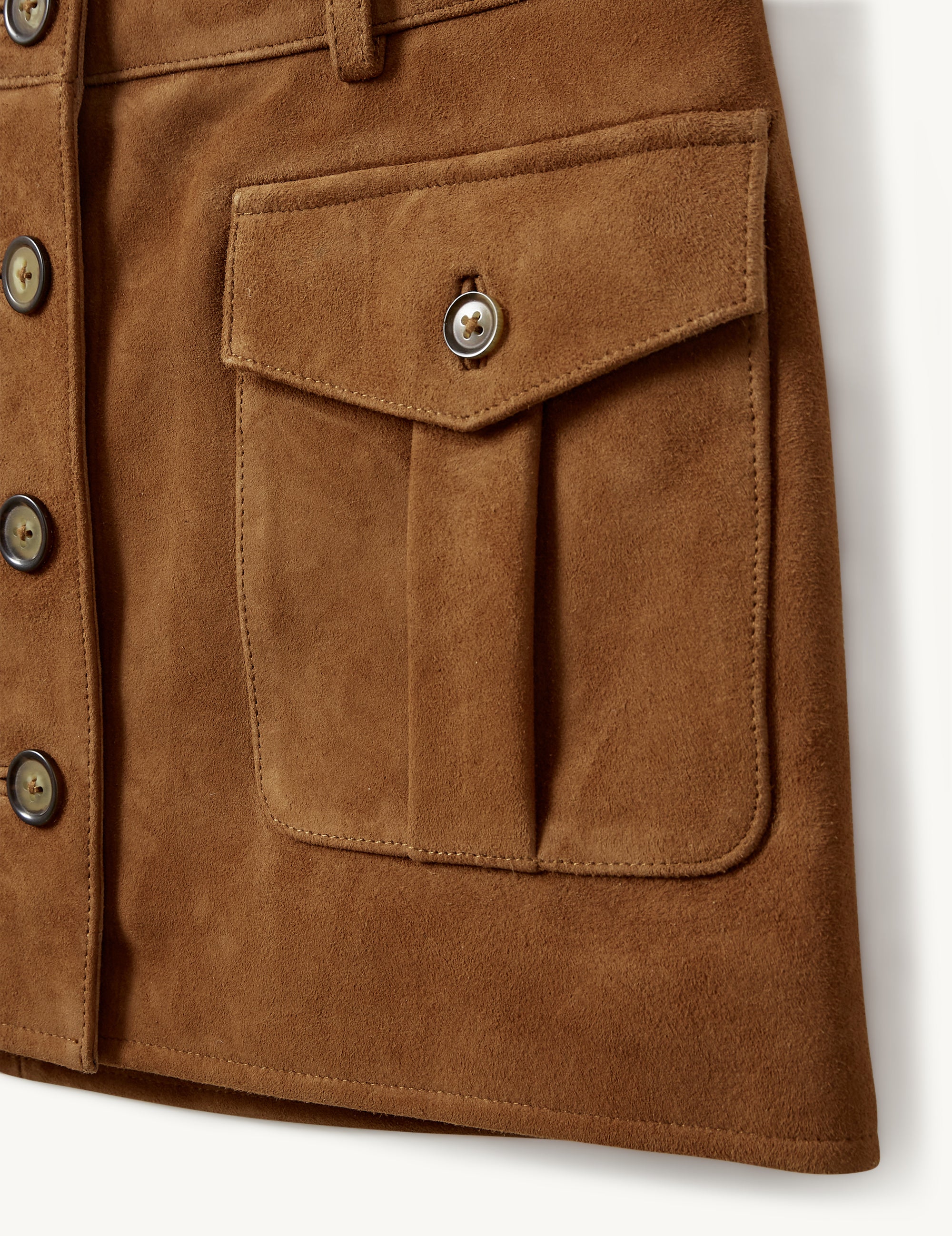 Suede Mini Skirt Hazelnut 6 / Hazelnut