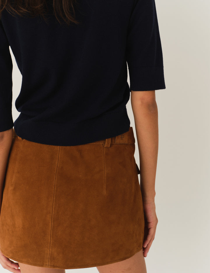 Suede Mini Skirt Hazelnut 6 / Hazelnut