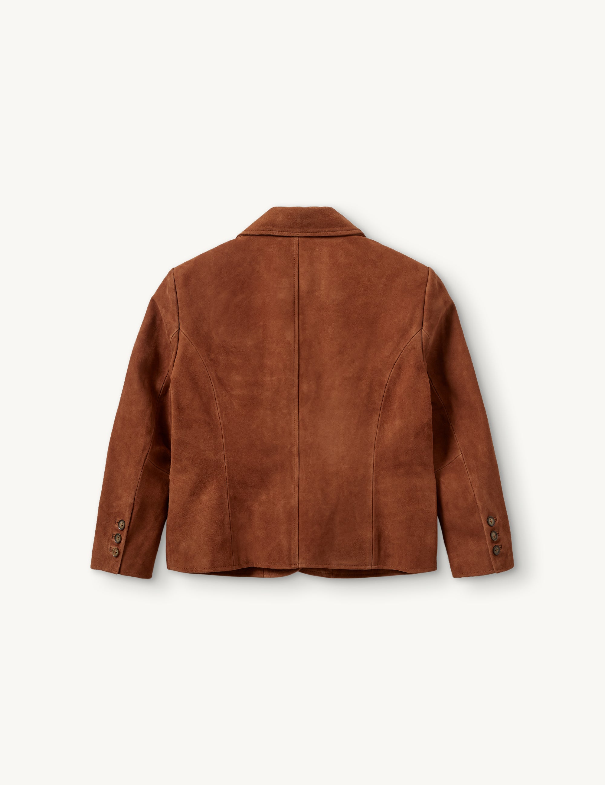 Suede Fitted Jacket Hazelnut 6 / Hazelnut