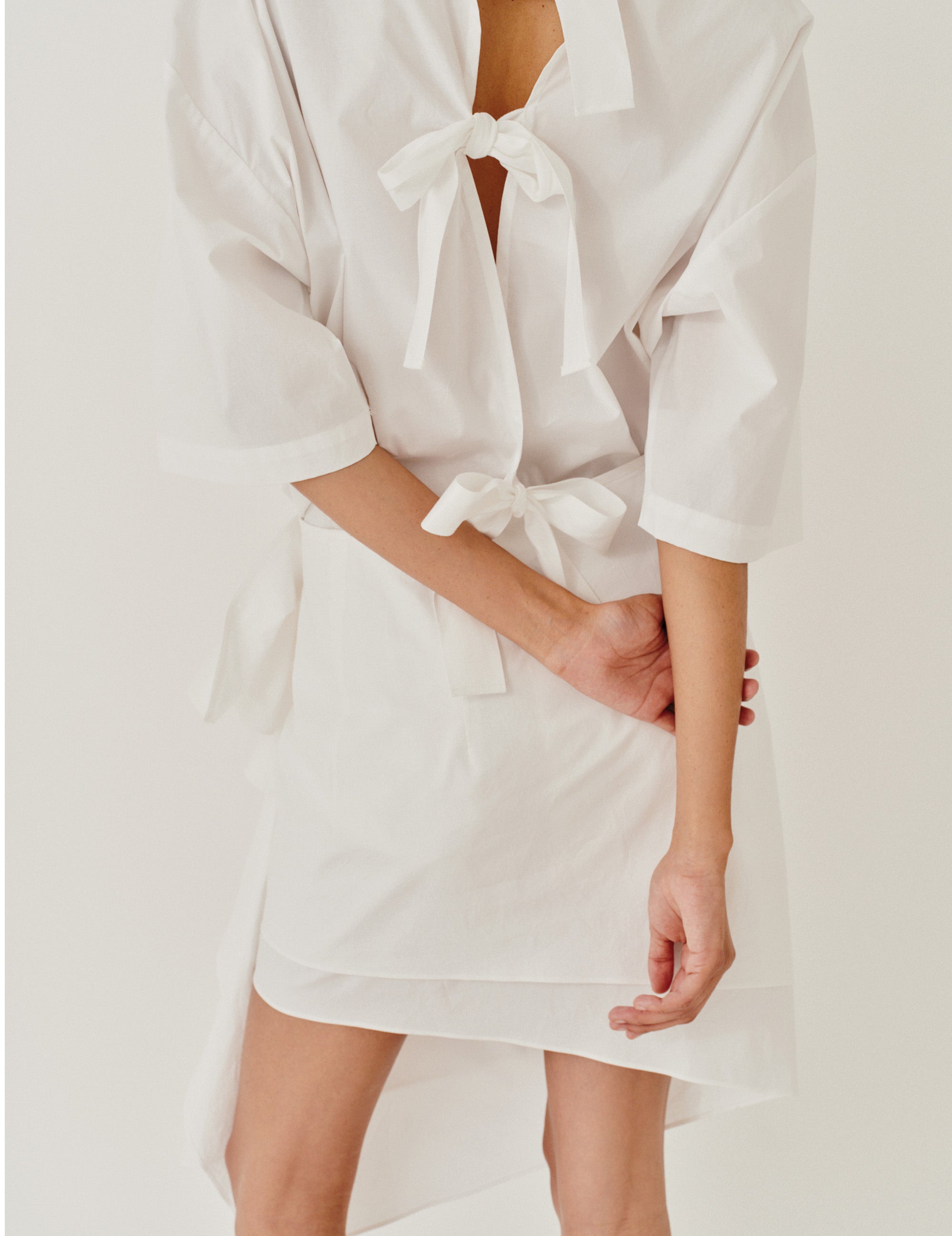 Cyprus Side Drape Skirt White 4 / White