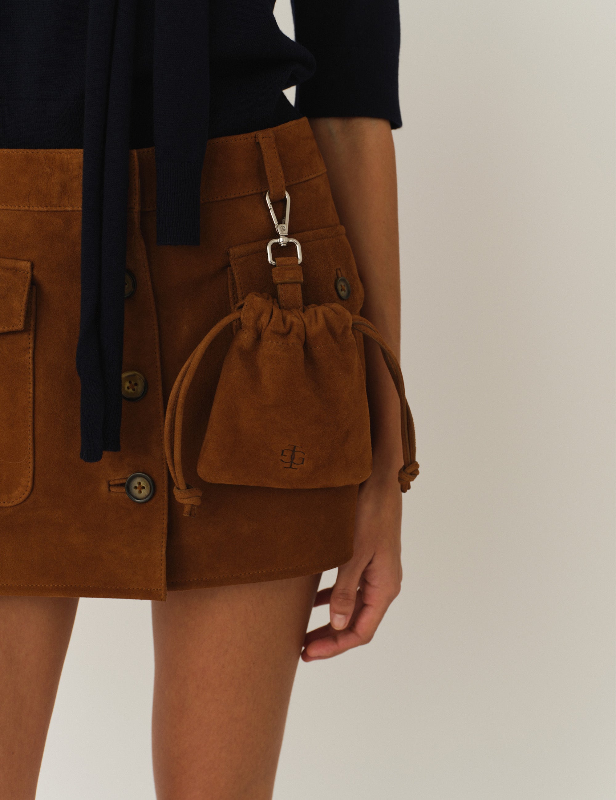 Suede Pouch Hazelnut OS / Hazelnut