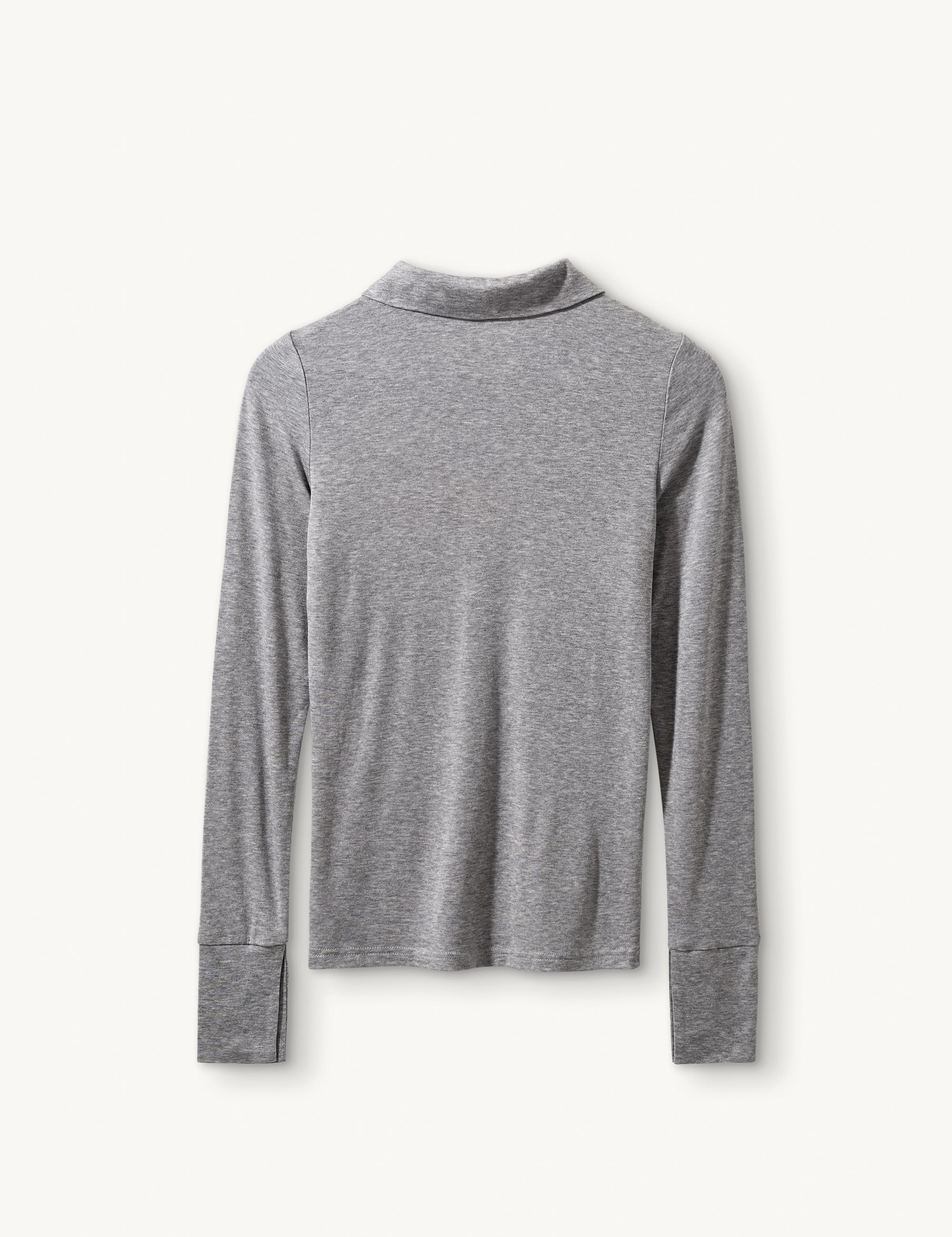 Bree Polo Tee Grey Melange