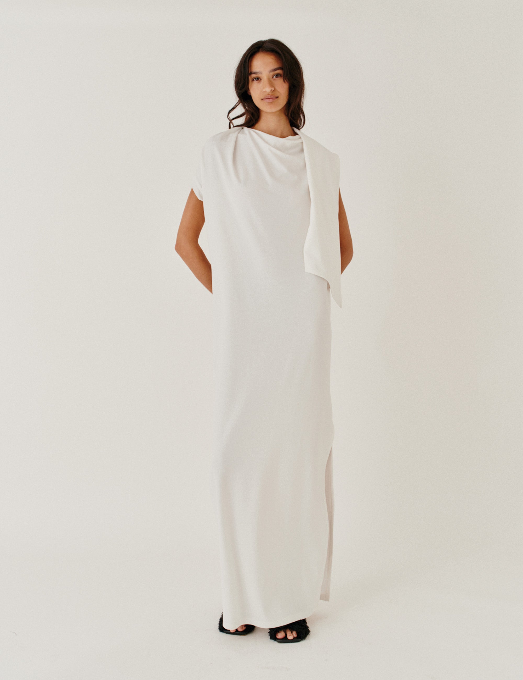 Scarf Dress Cream Scarf Dress Cream