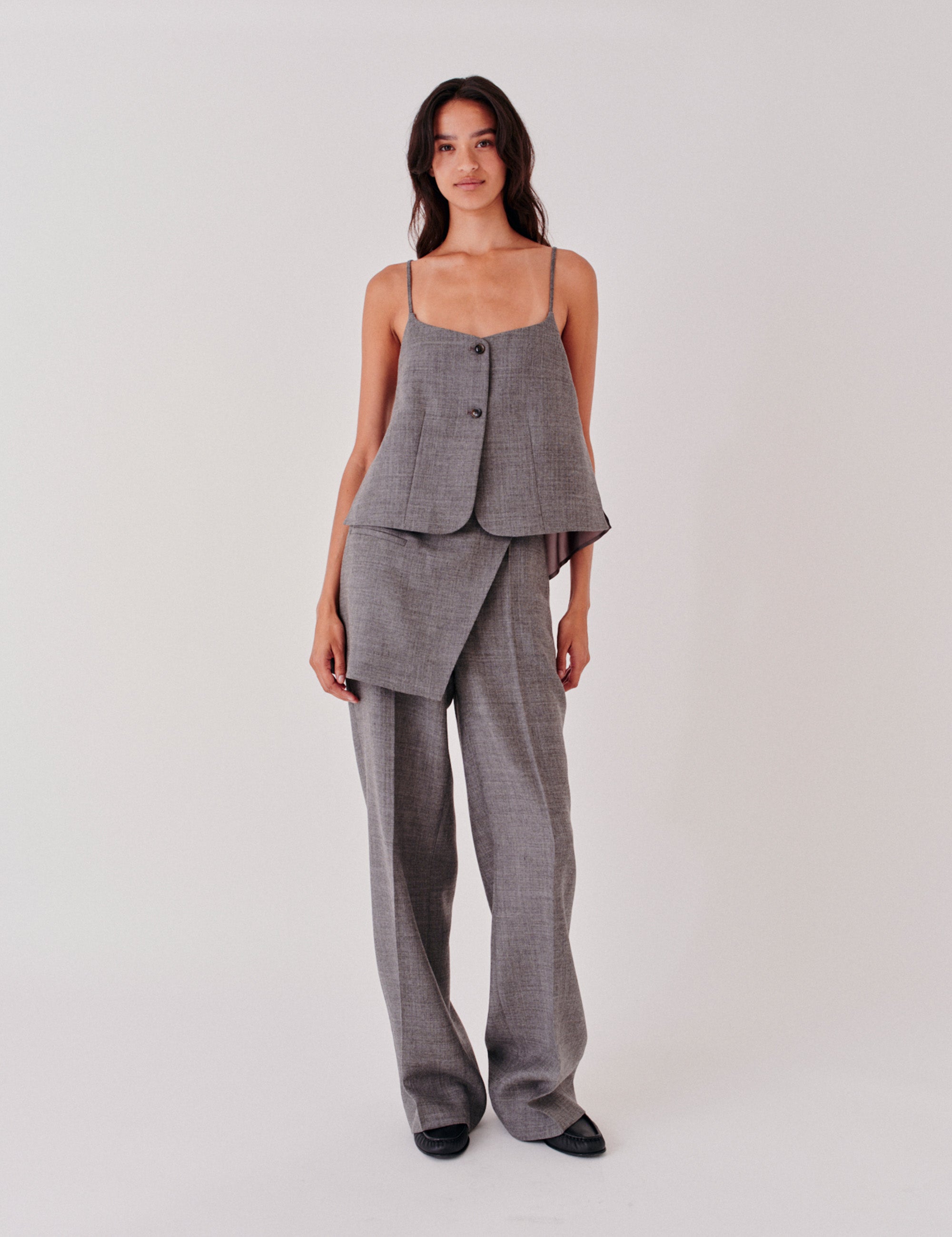 Pine Skirt Pants Grey Melange