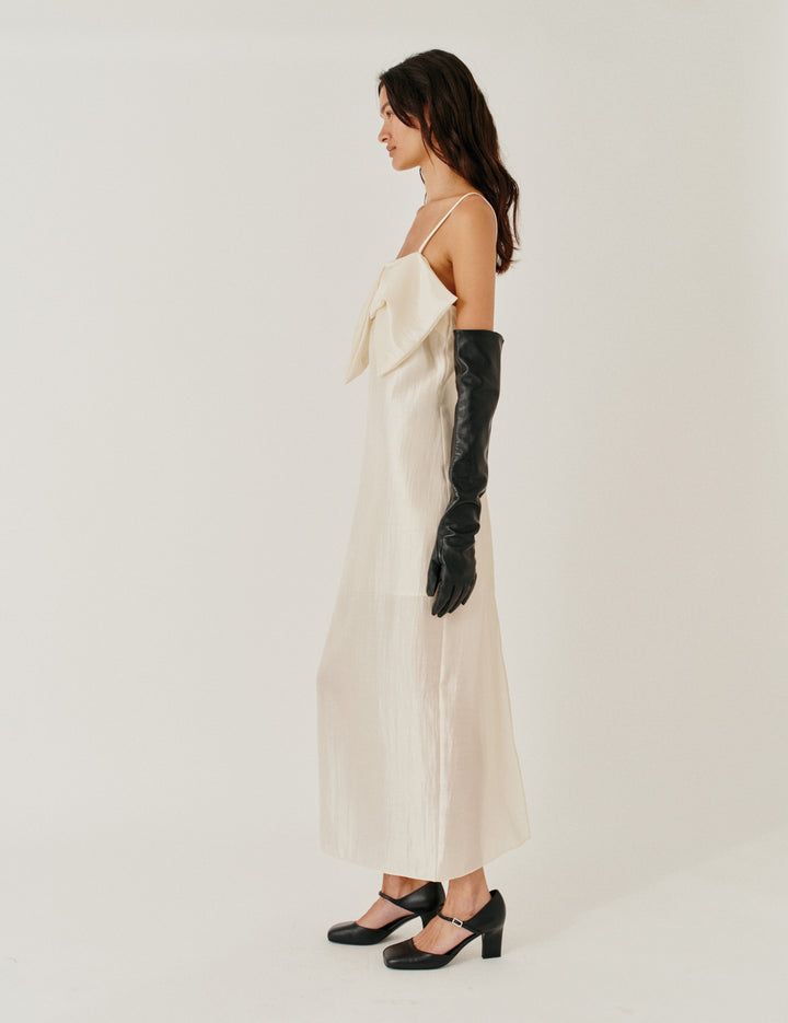 Porcha Drape Dress Macadamia 4 / Macadamia