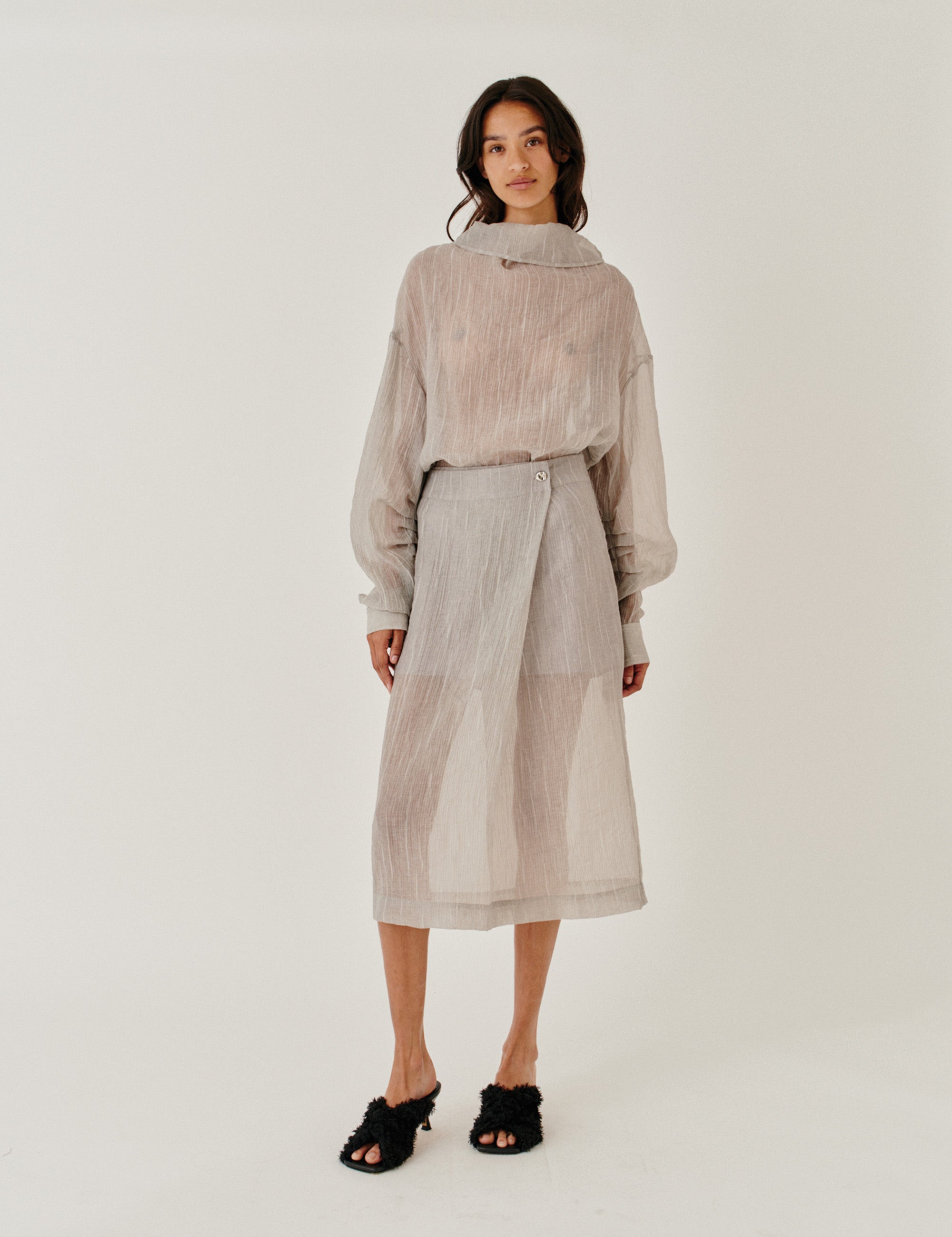 Delfi Blouse Oyster 4 / Oyster