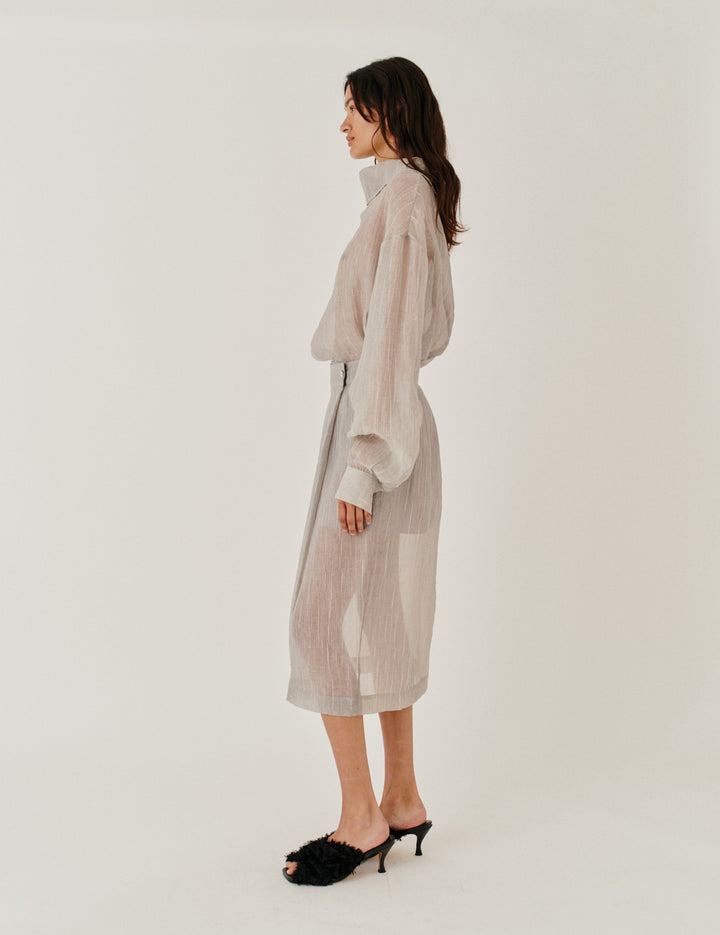 Delfi Blouse Oyster 4 / Oyster