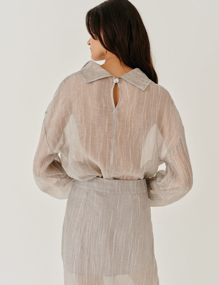 Delfi Blouse Oyster 4 / Oyster