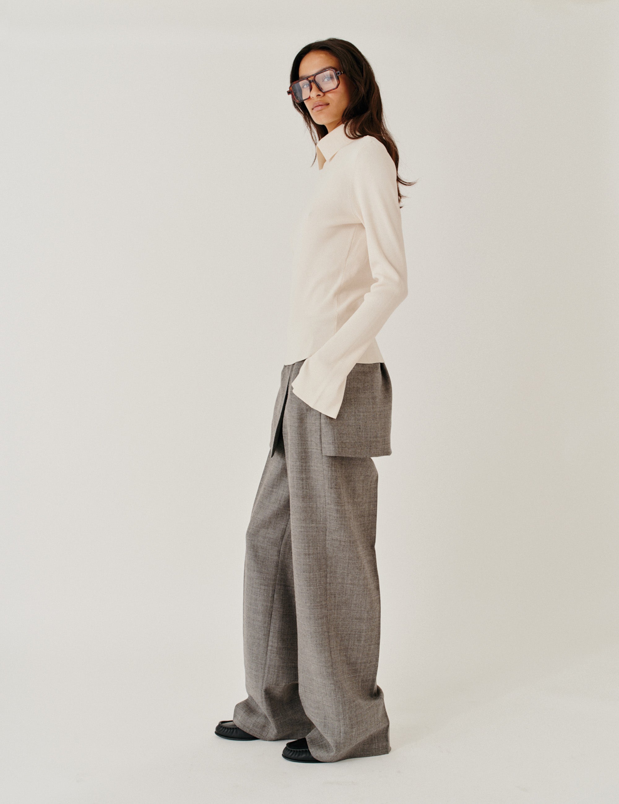 Madison Neck Knit Ecru 4 / Ecru