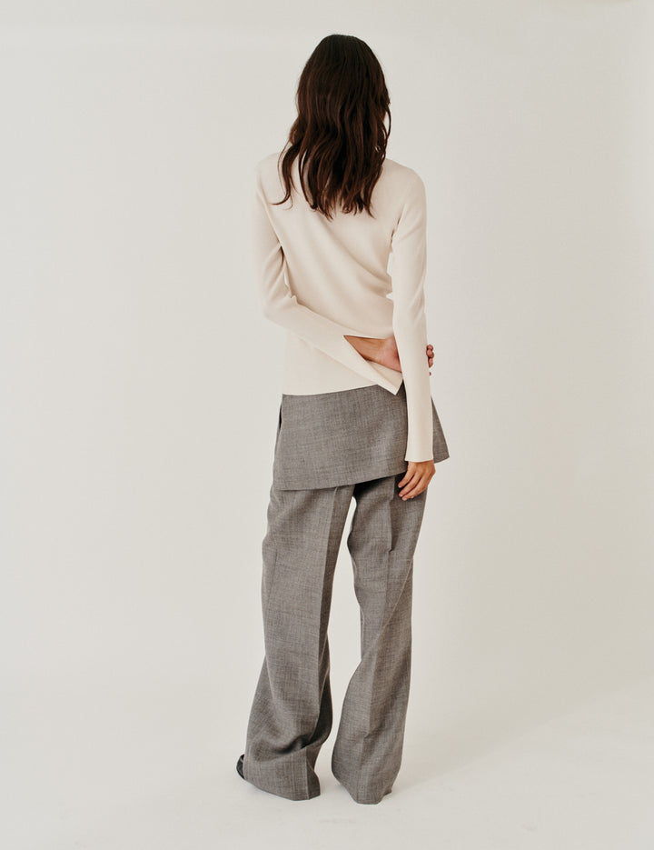 Madison Neck Knit Ecru 4 / Ecru