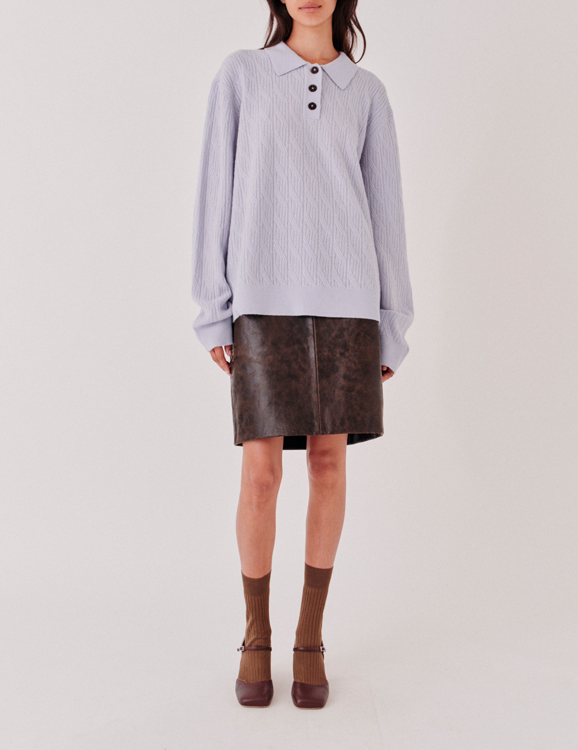 Como Cable Polo Light Blue