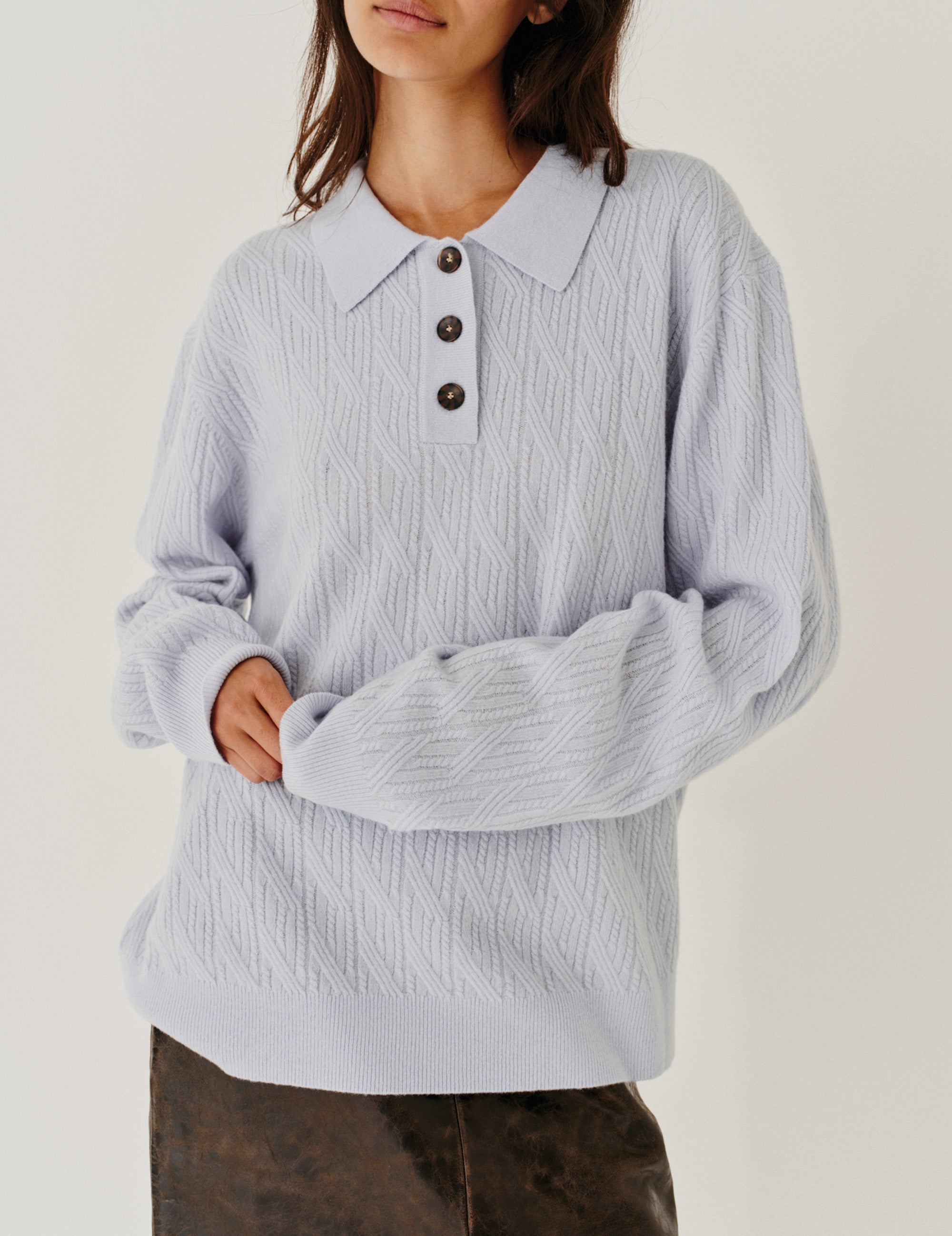 Como Cable Polo Light Blue 4 / Light Blue