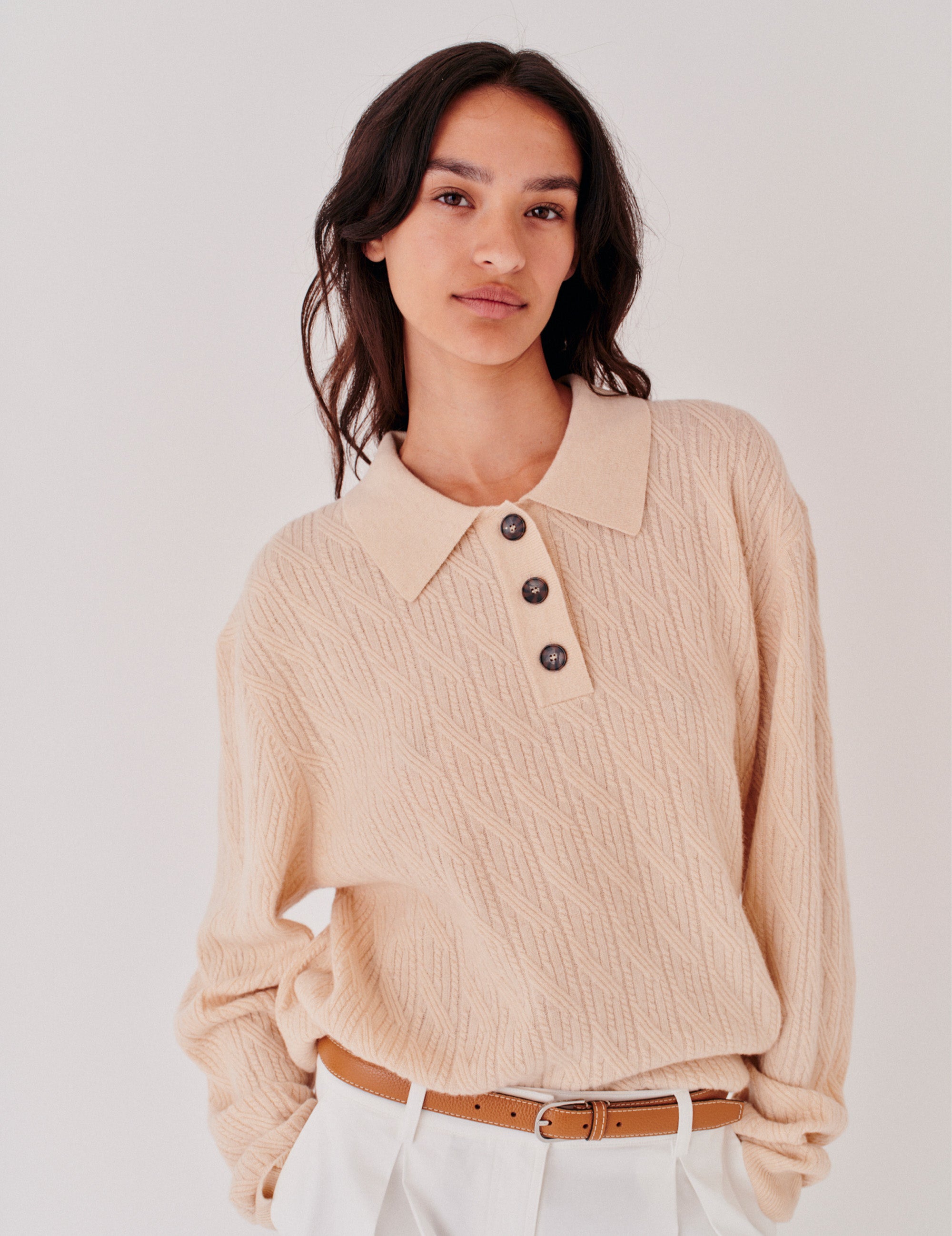 Como Cable Polo Macadamia