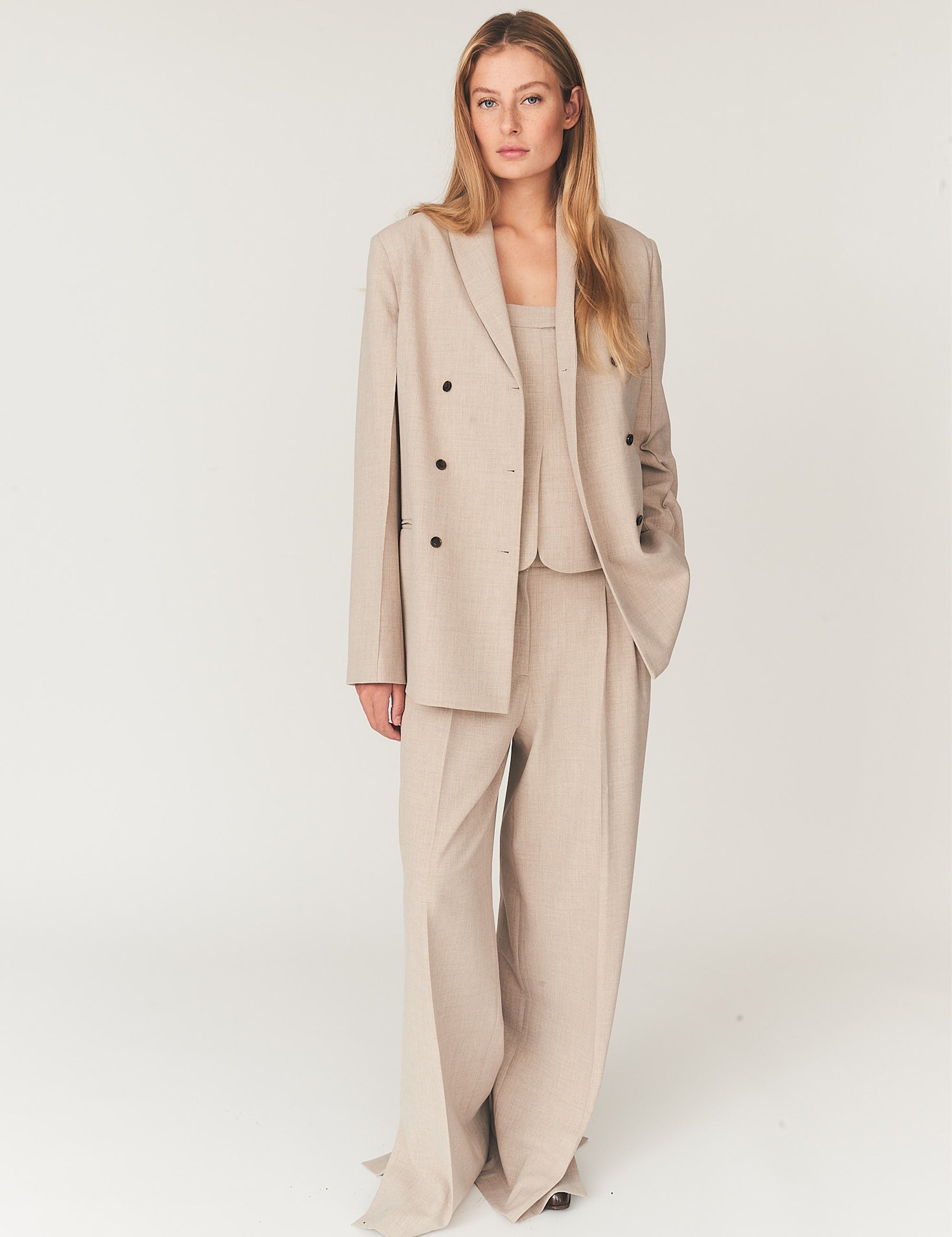 Pisano Pants Beige Melange 4 / Beige Melange