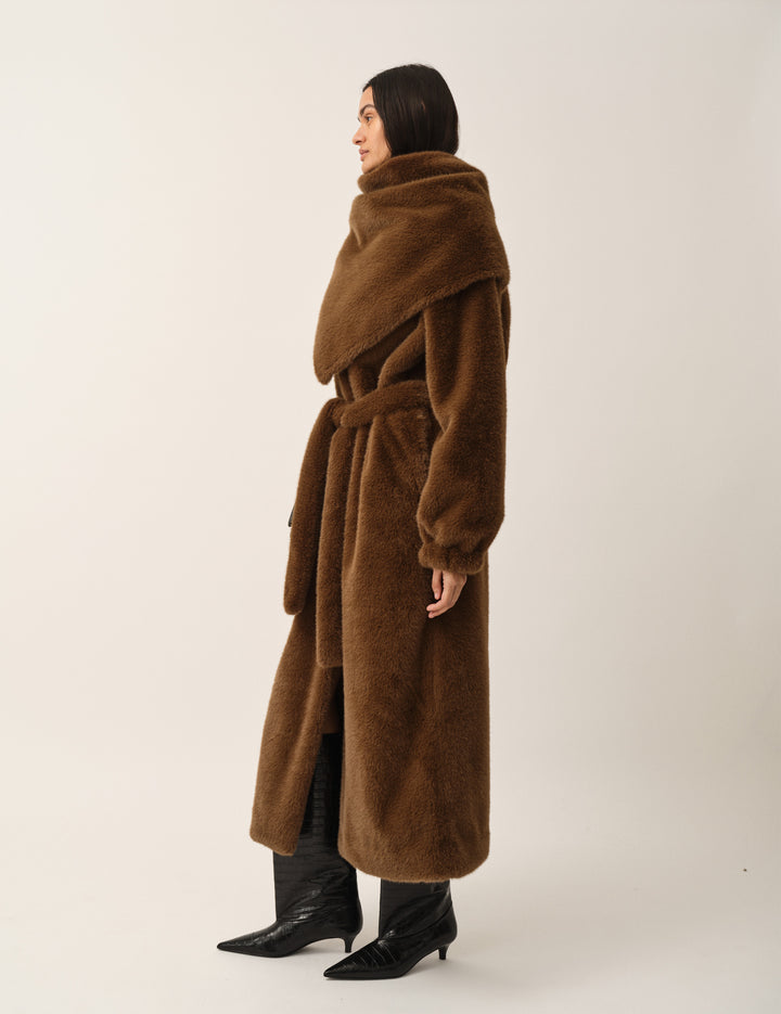 Bianchi Long Coat Brown 4 / Brown