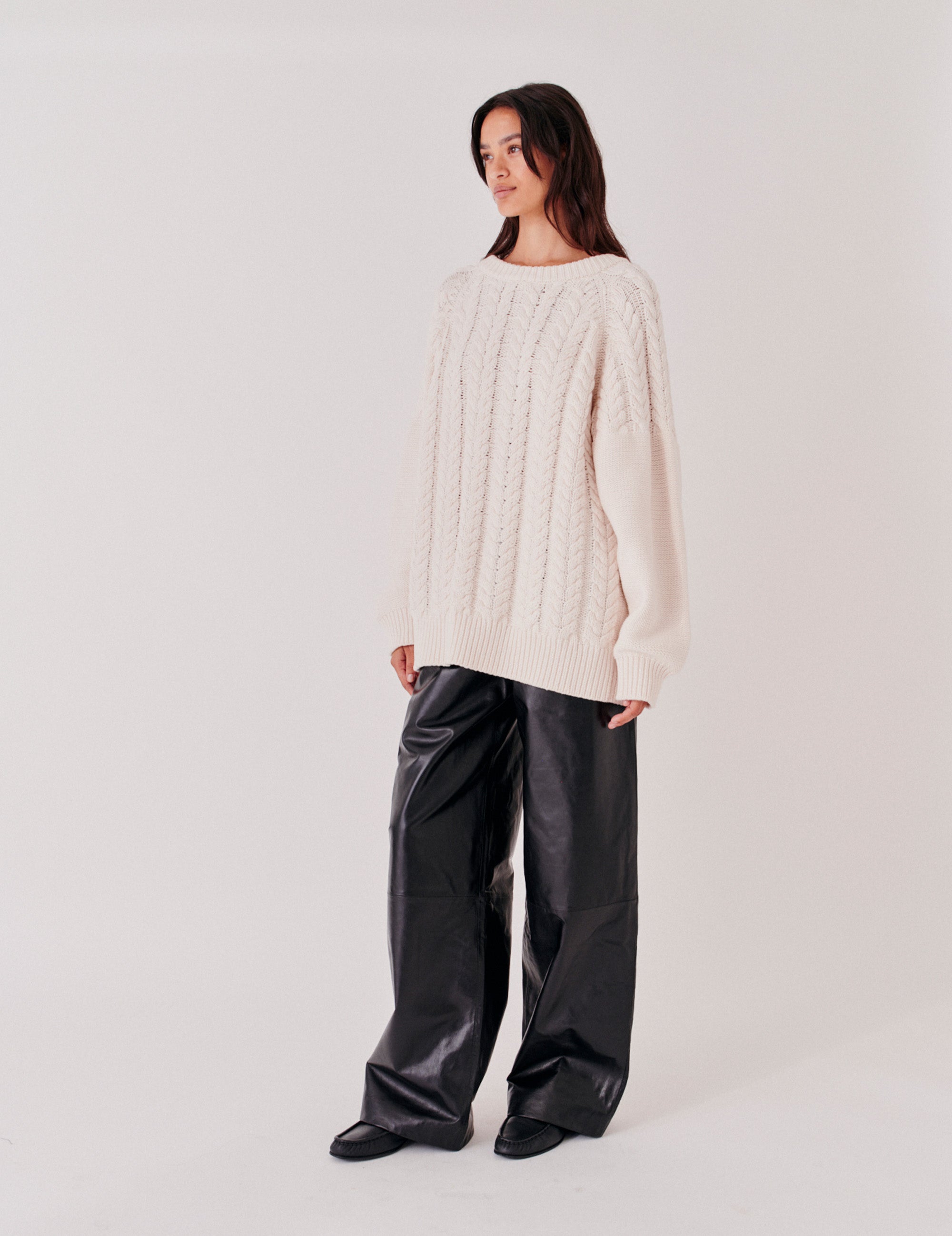 Leone Bow Sweater Cream