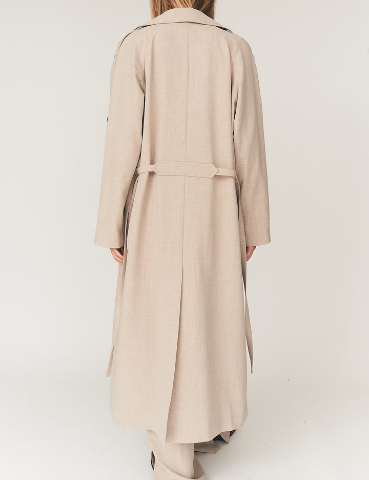 Pisano Trenchcoat Beige Melange 4 / Beige Melange