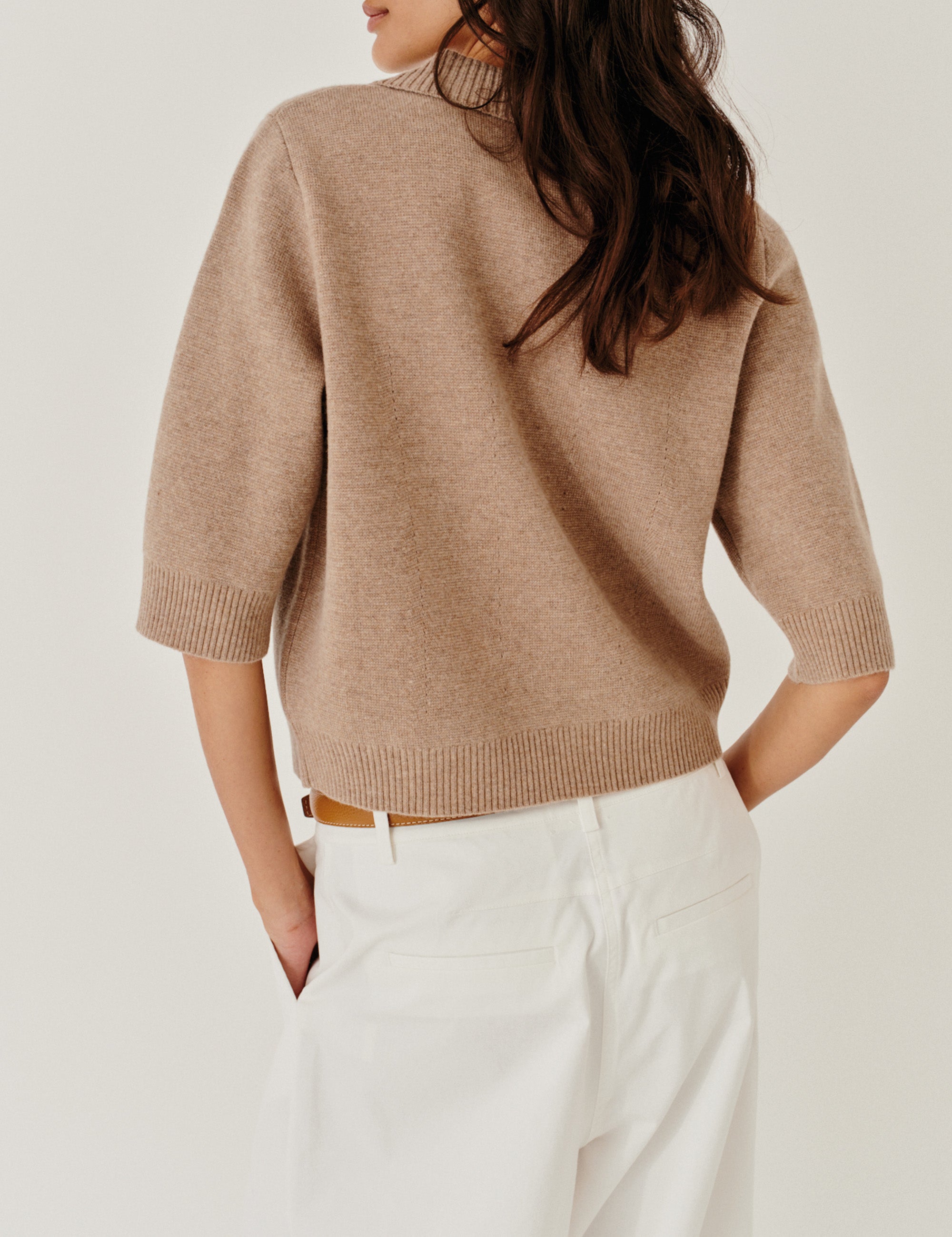 Como Cropped Cardigan Truffle 4 / Truffle