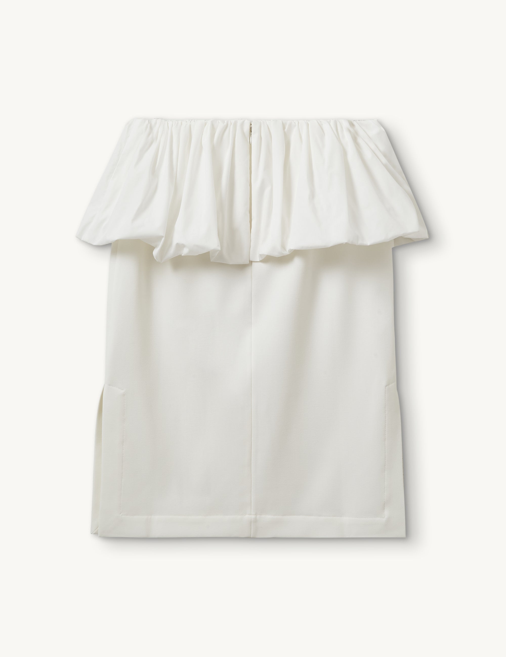 Pisano Peplum Skirt Cream 4 / Cream