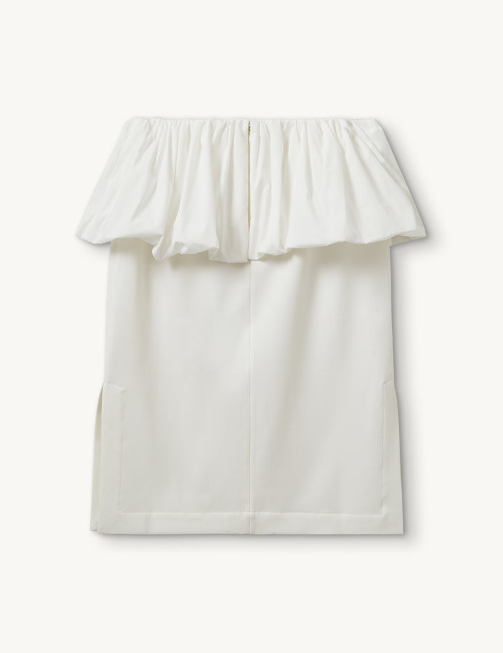 Pisano Peplum Skirt Cream 4 / Cream