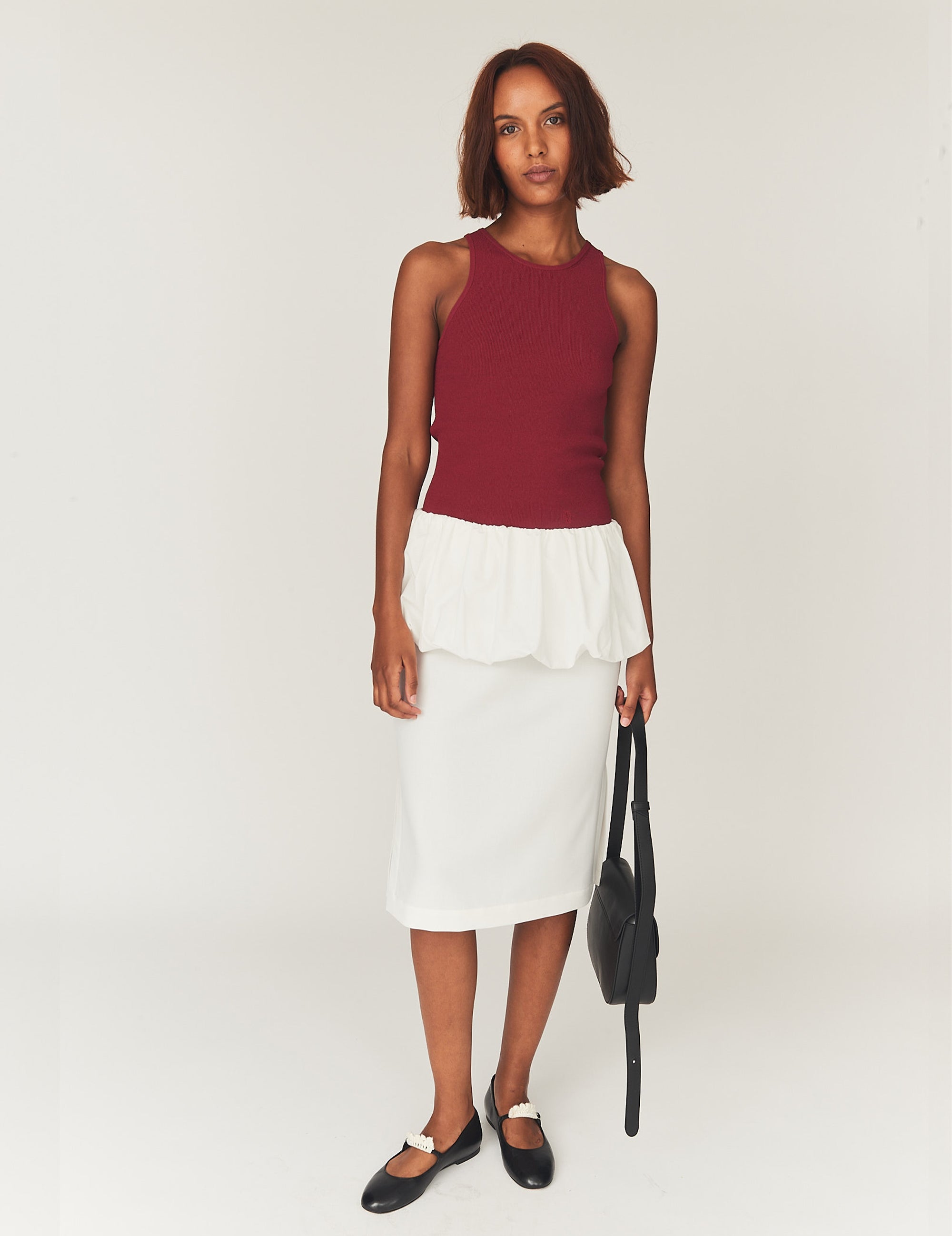 Pisano Peplum Skirt Cream 4 / Cream