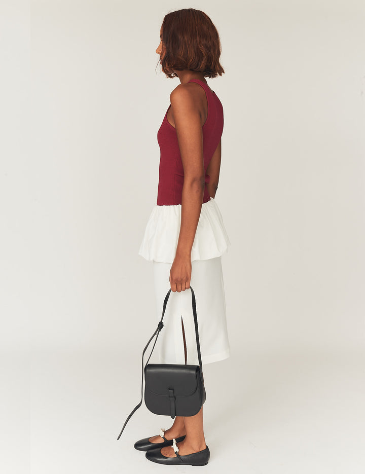 Pisano Peplum Skirt Cream 4 / Cream