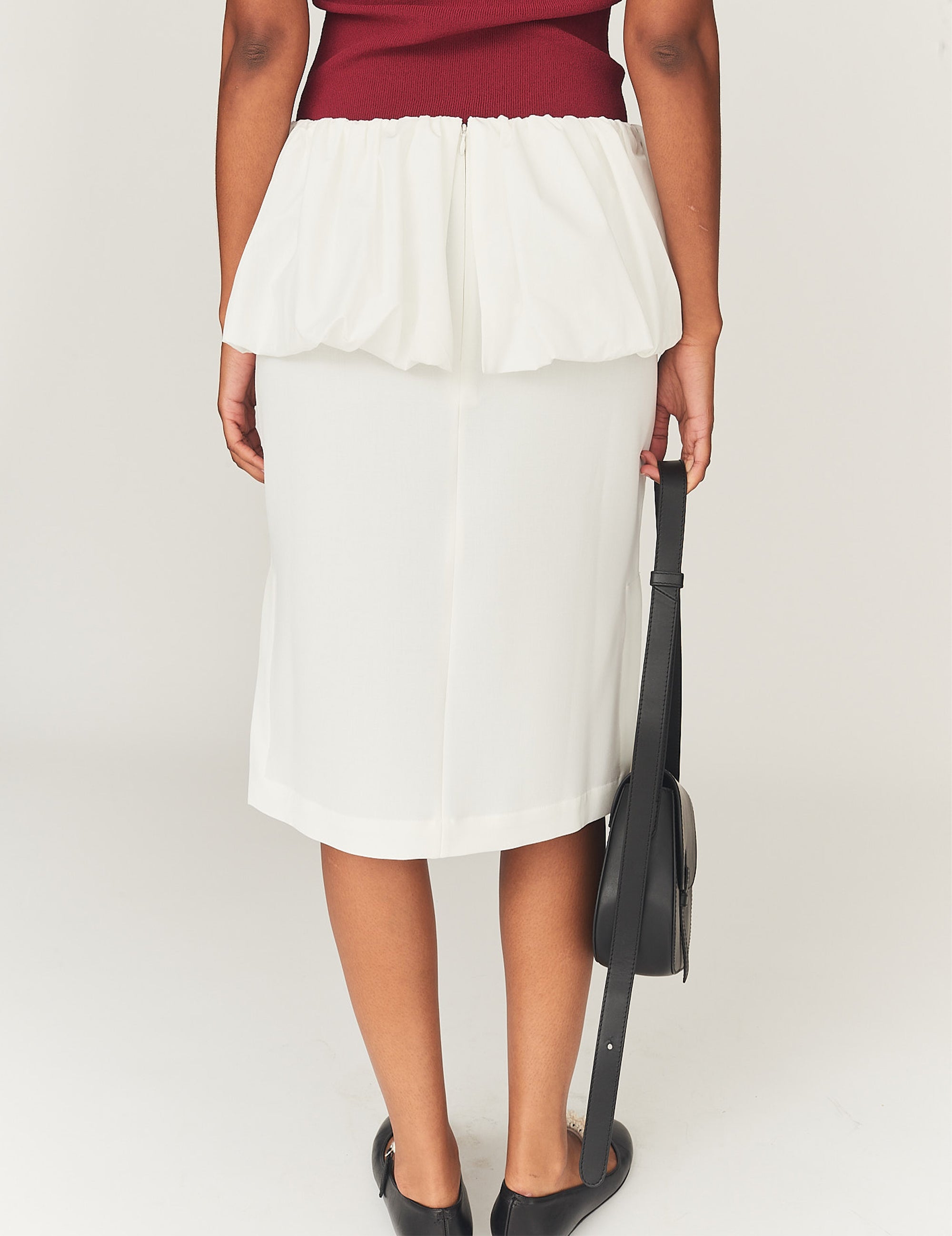 Pisano Peplum Skirt Cream 4 / Cream