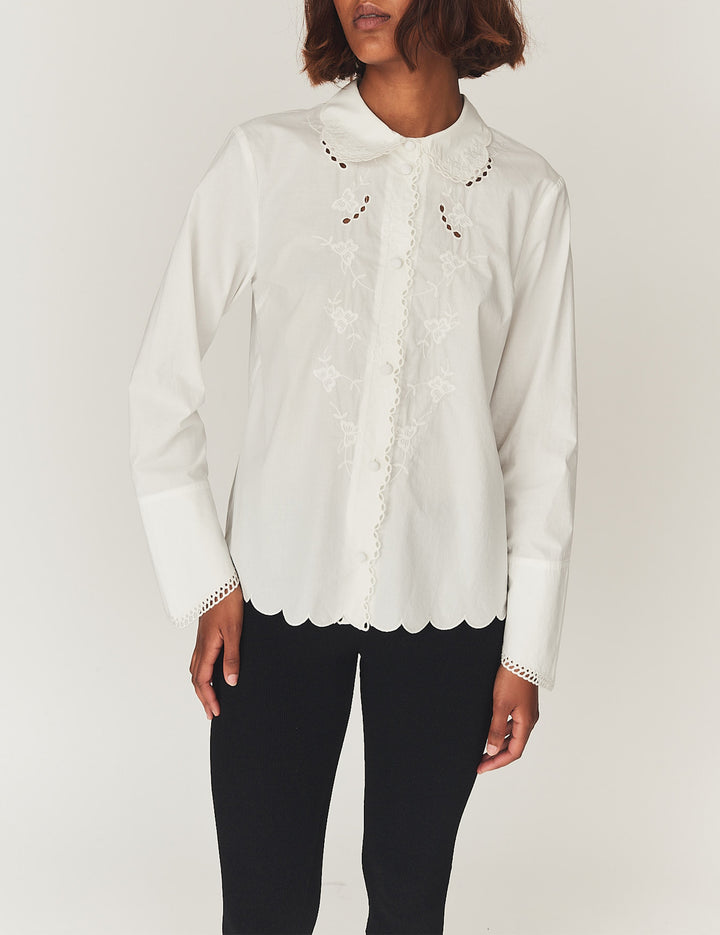 Kirsten Collar Shirt White 4 / White